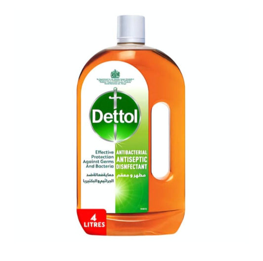 Dettol Antiseptic Antibacterial Disinfectant Liquid for Effective Germ Protection, Used in Floor Cleaning. 4L