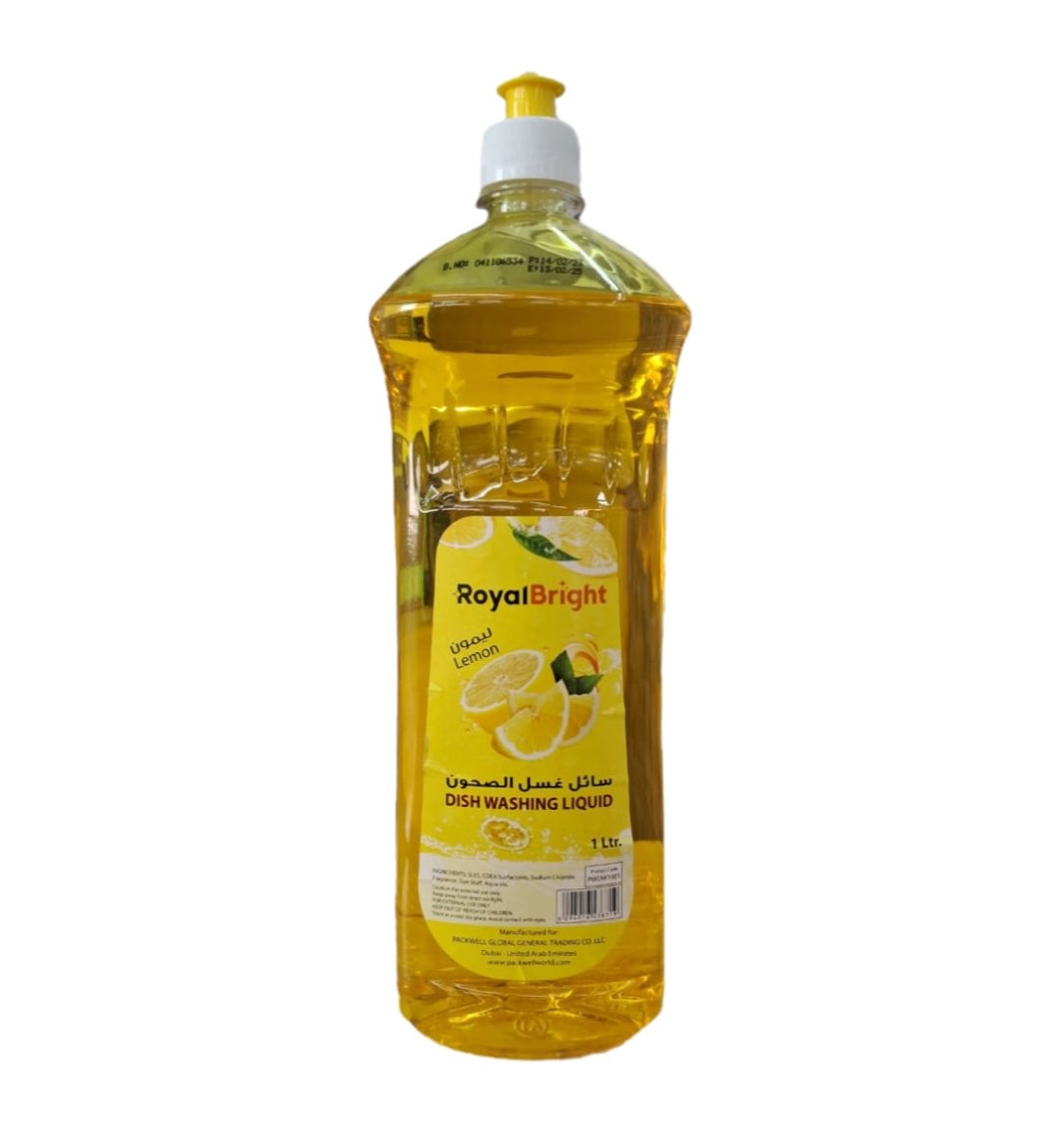 Royal Bright Dish Washing Liquid, Lemon. 1L