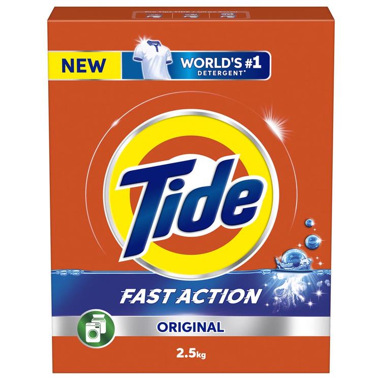 Tide Fast Action Powder Laundry Detergent Original Scent. 2.5kg