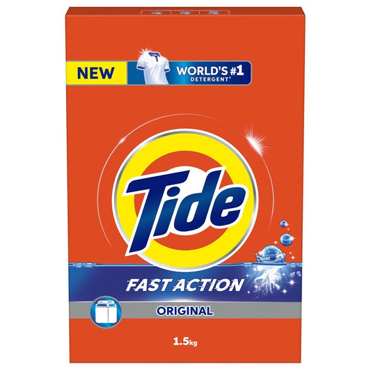 Tide Fast Action Powder Laundry Detergent Original Scent. 1.5kg